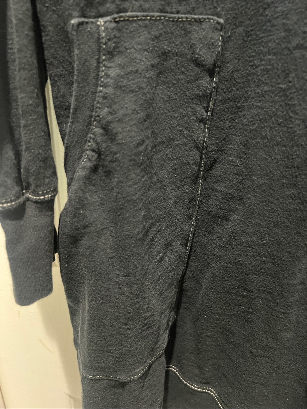 NATURAL LIFE Black Crewneck Long Tee/Dress with Printed Care Label - Picture 4 of 8
